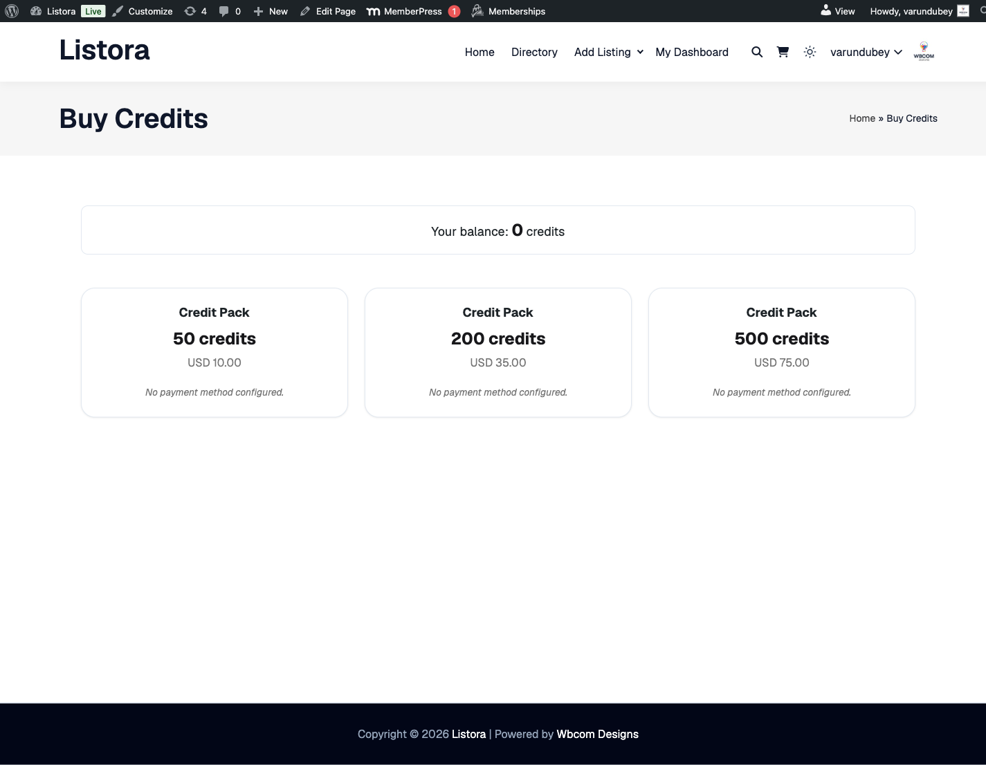Why Wb Listora - screenshot from the modernized 1.0.5 site